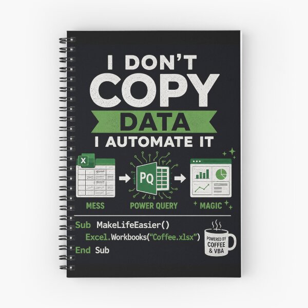 Item preview, I Don't Copy Data, I Automate It | Power Query & Excel Analyst Shirt designed and sold by Cavalier-org.