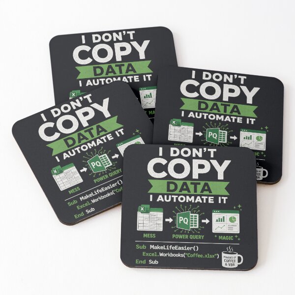 Item preview, I Don't Copy Data, I Automate It | Power Query & Excel Analyst Shirt designed and sold by Cavalier-org.