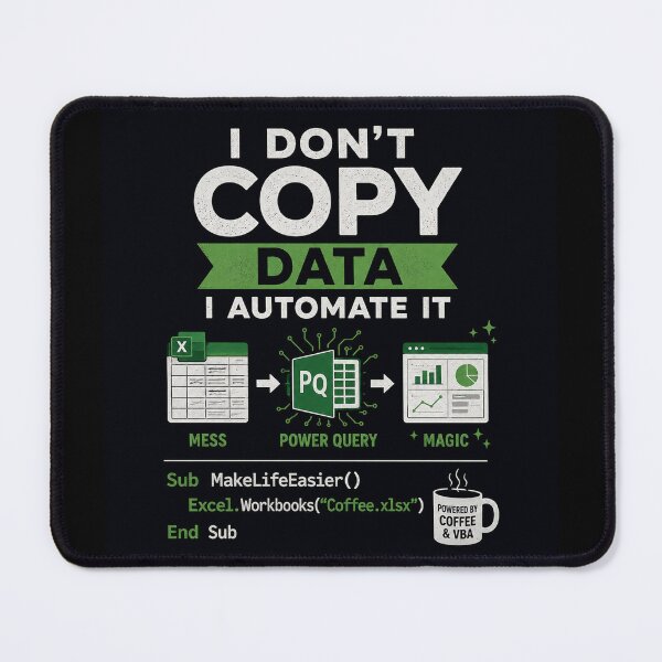 Item preview, I Don't Copy Data, I Automate It | Power Query & Excel Analyst Shirt designed and sold by Cavalier-org.
