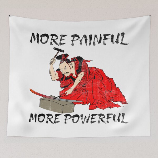 Item preview, more painful more powerful - vintage japanese traditional blacksmith ukiyo e designed and sold by XIOMOS.