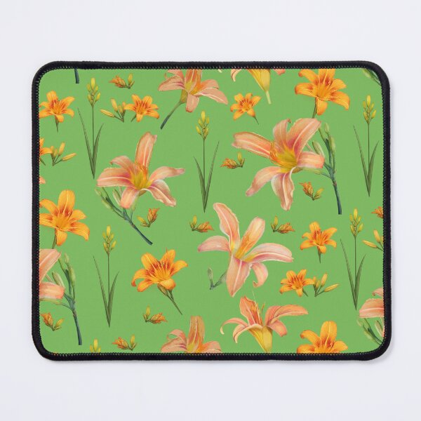 Item preview, Tossed Tiger Lilies on Spring Green designed and sold by Art in My Loft.