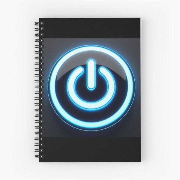 Item preview, Power button neon blue designed and sold by JALNERVION SHOP.