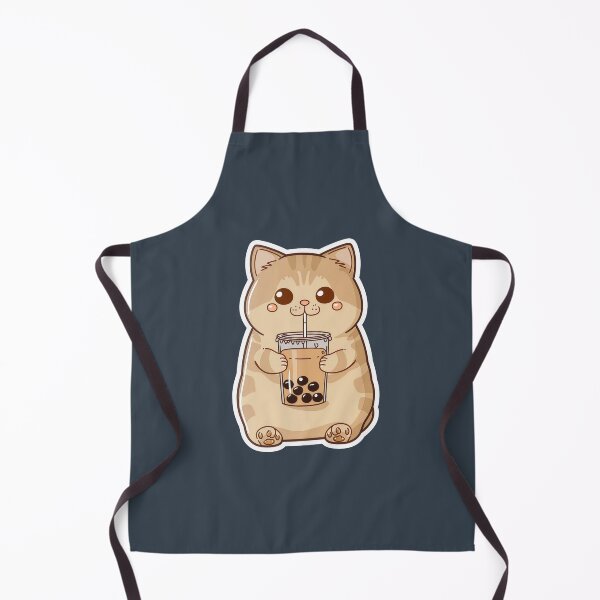 Item preview, Cute Kawaii Cat Drinking Boba Bubble Tea  designed and sold by Phongphut.
