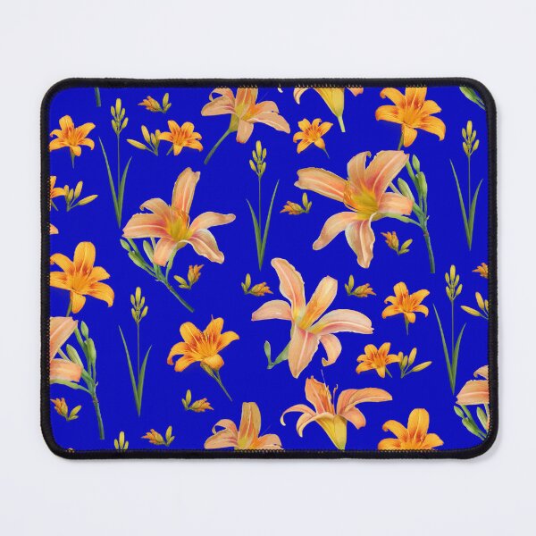 Item preview, Tossed Tiger Lilies on Royal Blue designed and sold by Art in My Loft.