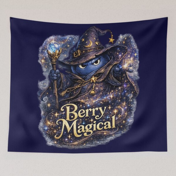 Item preview, Berry Magical Funny Wizard Blueberry Fantasy Sorcerer Design designed and sold by irfanshikh.