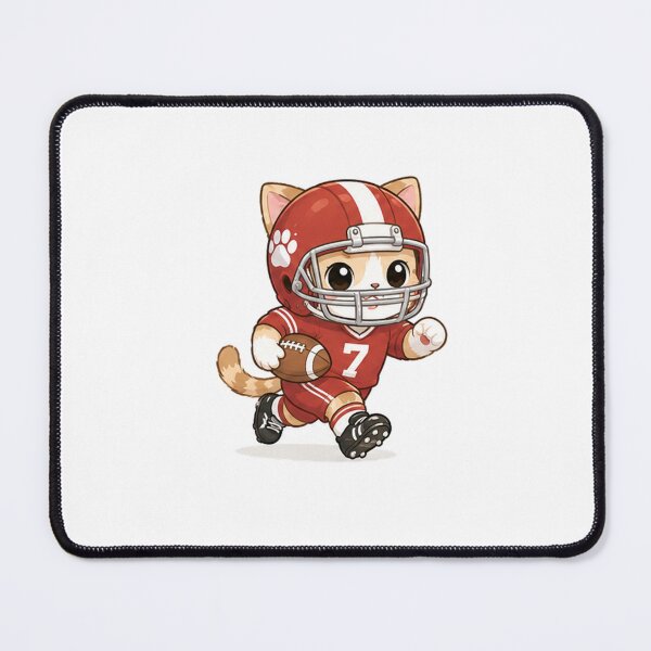 Item preview, Cute Cartoon Football Player Cat Mascot designed and sold by Cat Lady.