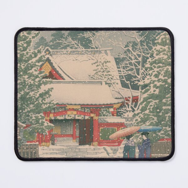 Item preview, Snow at Yuka Shrine Shiobara - Kawase Hasui Shin-hanga designed and sold by vekotpu.