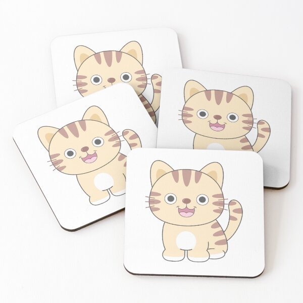 Item preview, Cute Tabby Cat Sitting Happy Smiling Cartoon Character designed and sold by nuchz.