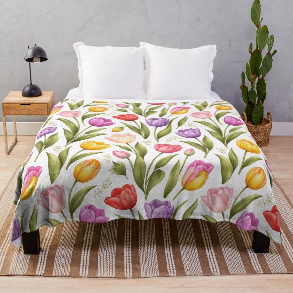 Item preview, Botanical Tulip Pattern - Colorful Spring Floral designed and sold by Myra365Art.