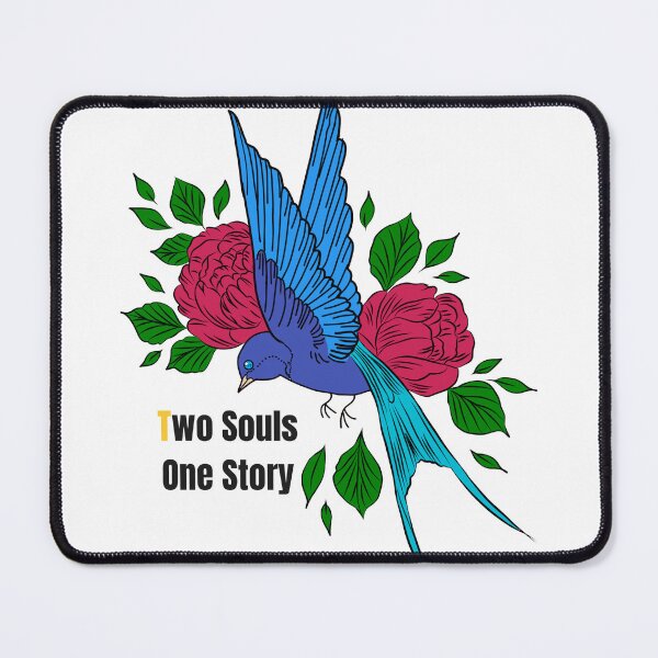Item preview, Two Souls One Story | Romantic Love Couple Design | Minimal Quote Art designed and sold by amarprints.