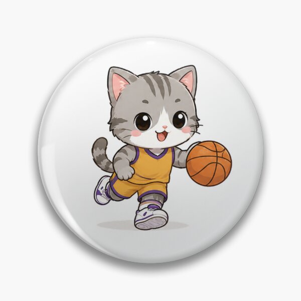 Item preview, Cute Cat Dribbling a Basketball designed and sold by  Cat Lady.