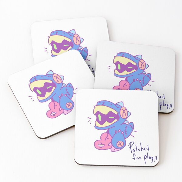 Item preview, Patched For Play Cute Monster Plushie designed and sold by PeaceTypo.