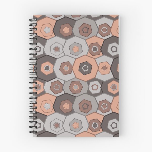 Item preview, Hamburg Industrial Copper and Grey Geometric Pattern designed and sold by Patterns 1920.