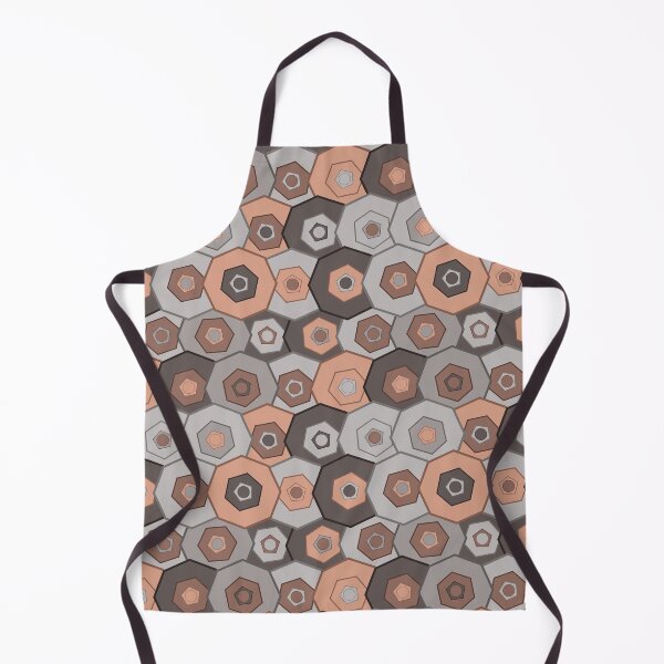 Item preview, Hamburg Industrial Copper and Grey Geometric Pattern designed and sold by Patterns 1920.