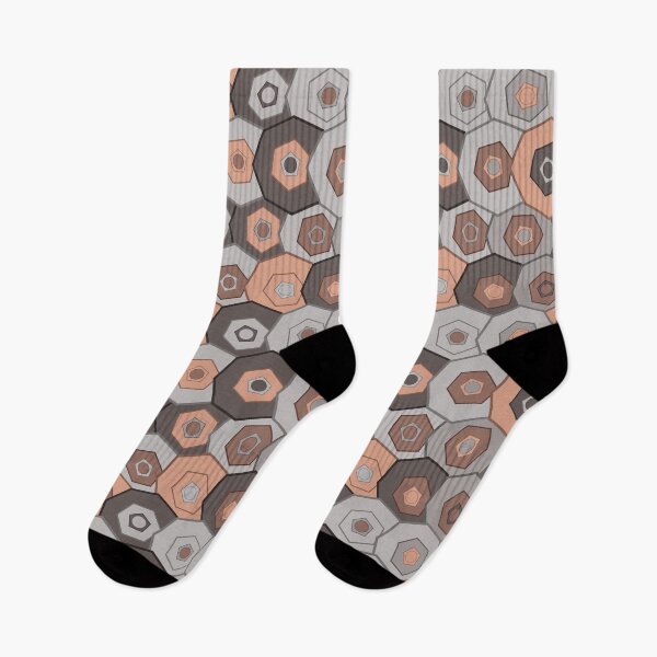 Item preview, Hamburg Industrial Copper and Grey Geometric Pattern designed and sold by Patterns 1920.