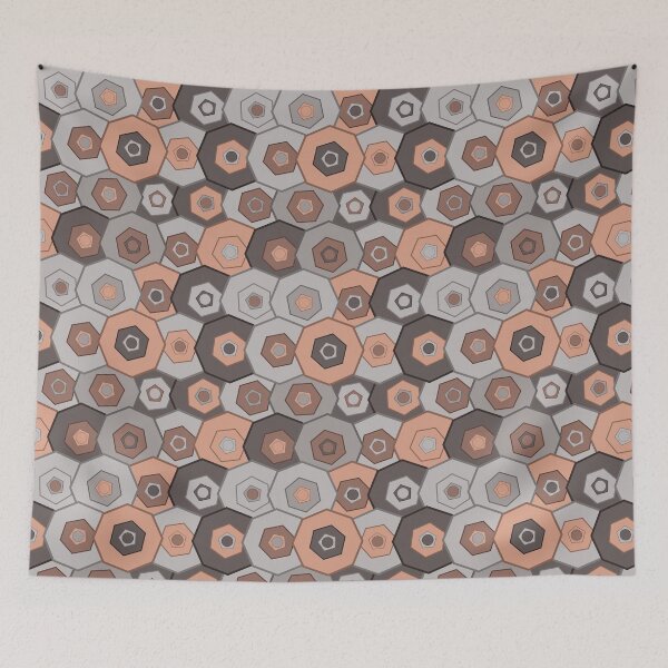 Item preview, Hamburg Industrial Copper and Grey Geometric Pattern designed and sold by Patterns 1920.