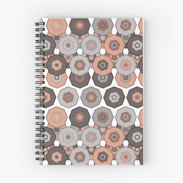 Item preview, Detroit Industrial Copper and Grey Geometric Pattern designed and sold by Patterns 1920.