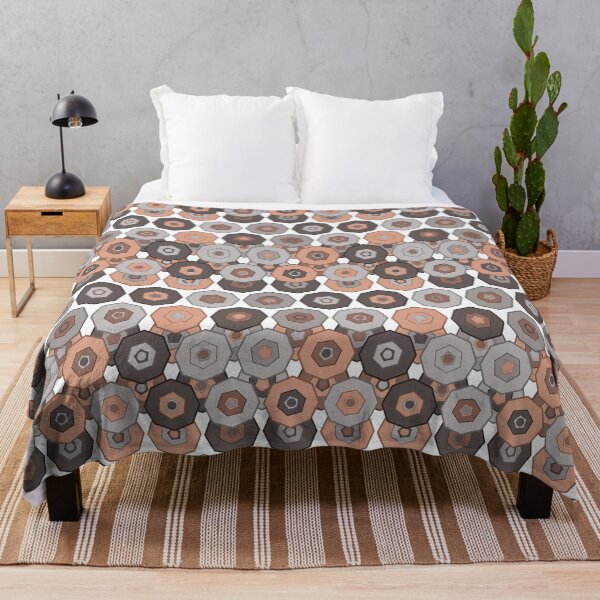 Item preview, Detroit Industrial Copper and Grey Geometric Pattern designed and sold by Patterns 1920.