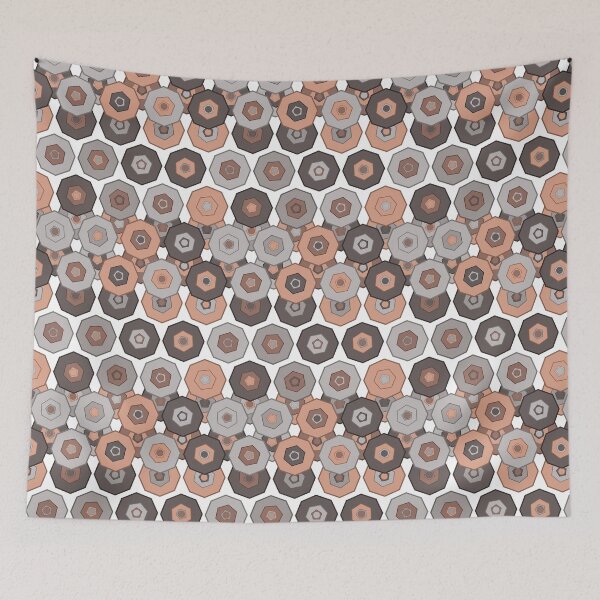 Item preview, Detroit Industrial Copper and Grey Geometric Pattern designed and sold by Patterns 1920.