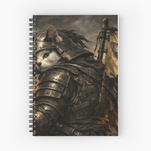 Item preview, Armored Cat Warrior in a Stormy Battlefield designed and sold by ITSimagination.