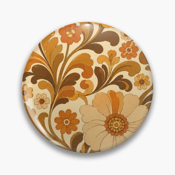 Item preview, Retro 70s Floral Pattern | Groovy Orange Flower Power Design | Vintage Boho Aesthetic designed and sold by MoodLay.