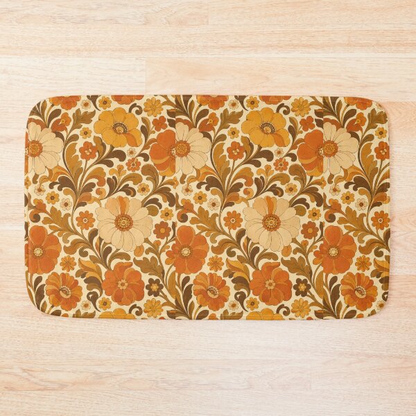 Item preview, Retro 70s Floral Pattern | Groovy Orange Flower Power Design | Vintage Boho Aesthetic designed and sold by MoodLay.