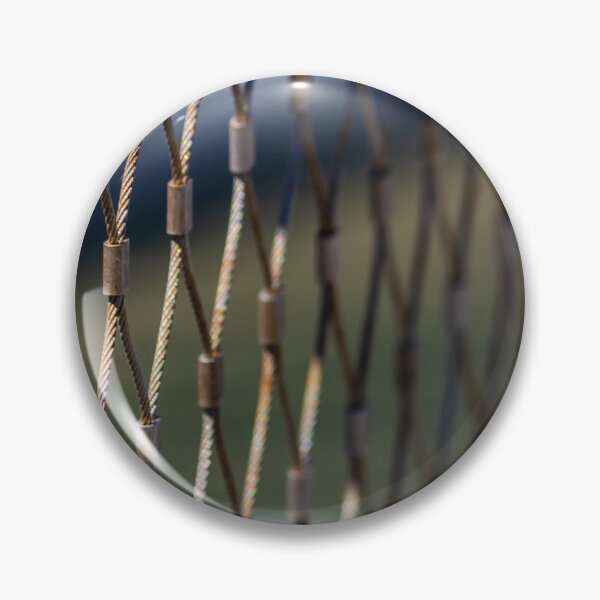 Item preview, Close-Up Metal Cable Mesh Fence With Diamond Pattern and Shallow Depth of Field designed and sold by Nmallia.
