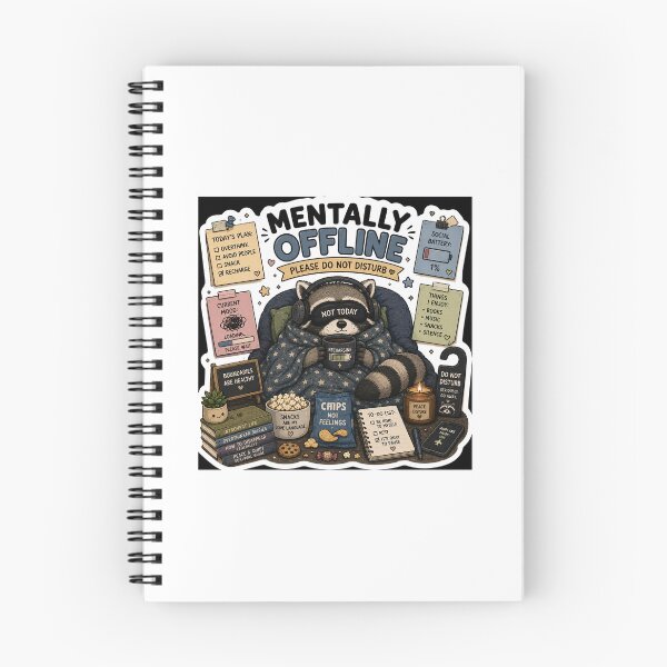 Item preview, Mentally Offline Raccoon Sticker | Introvert Life, Social Battery Low & Funny Meme designed and sold by GenZStickerHub1.