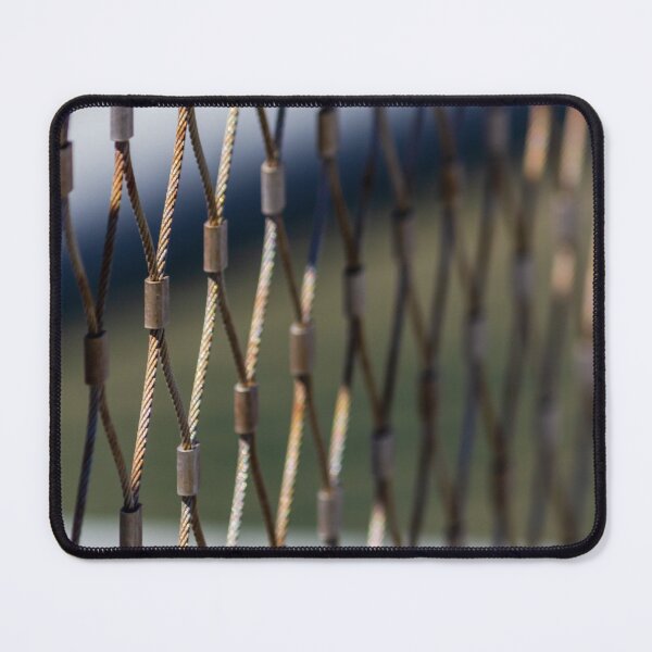 Item preview, Close-Up Metal Cable Mesh Fence With Diamond Pattern and Shallow Depth of Field designed and sold by Nmallia.