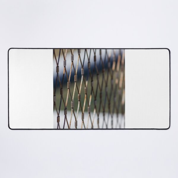 Item preview, Close-Up Metal Cable Mesh Fence With Diamond Pattern and Shallow Depth of Field designed and sold by Nmallia.