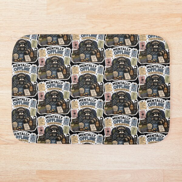 Item preview, Mentally Offline Raccoon Sticker | Introvert Life, Social Battery Low & Funny Meme designed and sold by GenZStickerHub1.