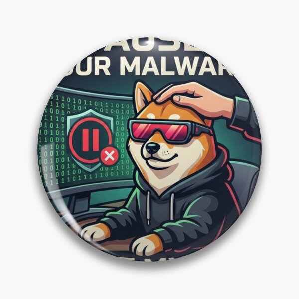 Item preview, I Paused Your Malware To Pet My Dog Retro Tech Humor designed and sold by  BreedCraft Studio.