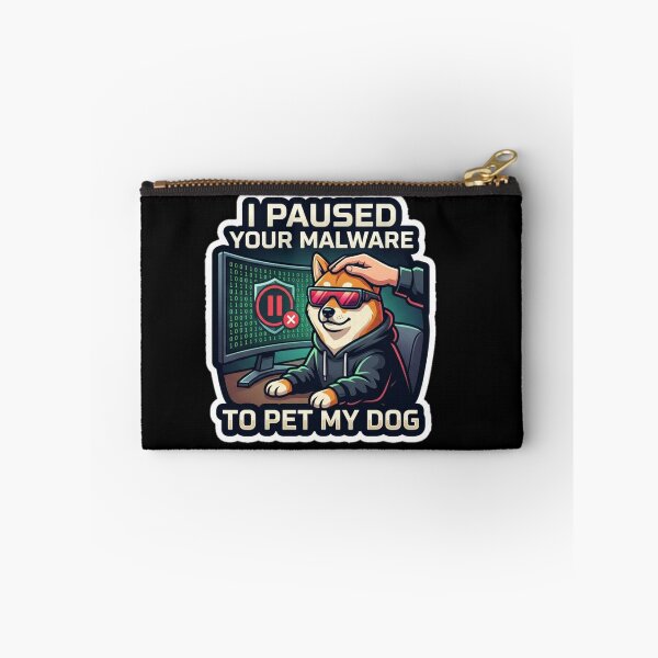 Item preview, I Paused Your Malware To Pet My Dog Retro Tech Humor designed and sold by  BreedCraft Studio.