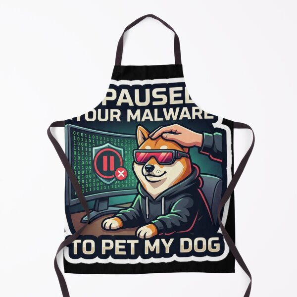 Item preview, I Paused Your Malware To Pet My Dog Retro Tech Humor designed and sold by  BreedCraft Studio.