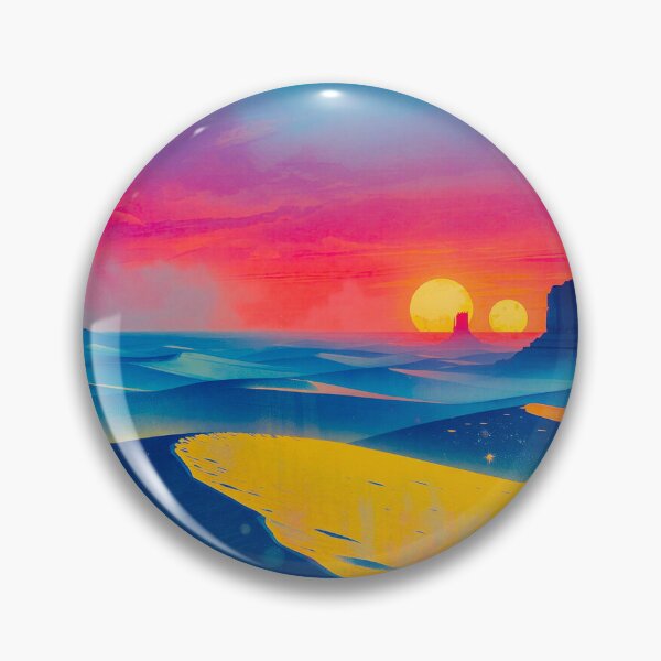 Item preview, Shifting Sands Alien Desert Watercolor Landscape designed and sold by Luminous Wilds.