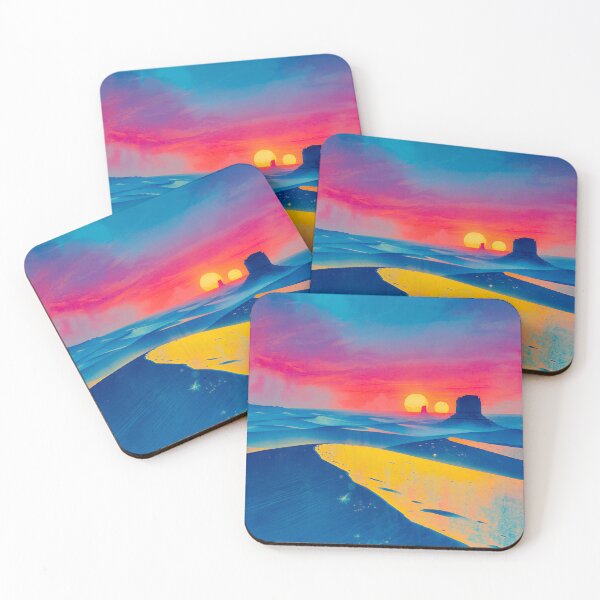 Item preview, Shifting Sands Alien Desert Watercolor Landscape designed and sold by Luminous Wilds.