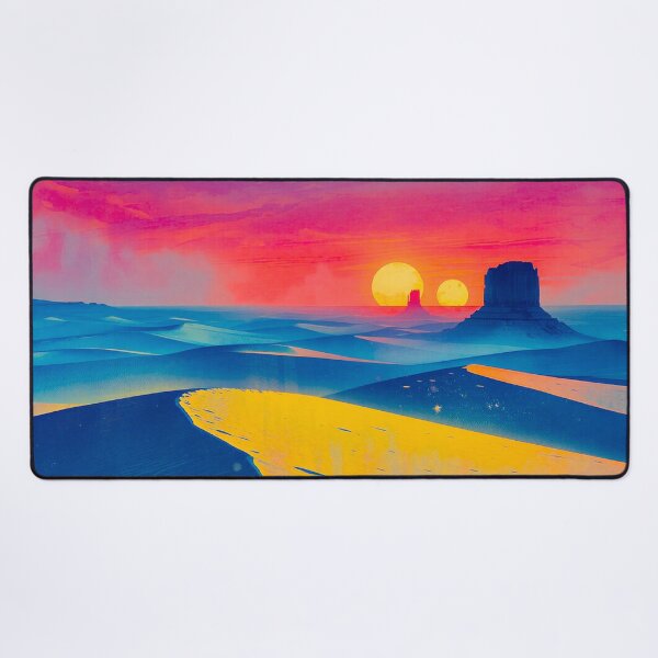 Item preview, Shifting Sands Alien Desert Watercolor Landscape designed and sold by Luminous Wilds.
