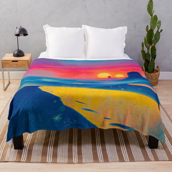 Item preview, Shifting Sands Alien Desert Watercolor Landscape designed and sold by Luminous Wilds.