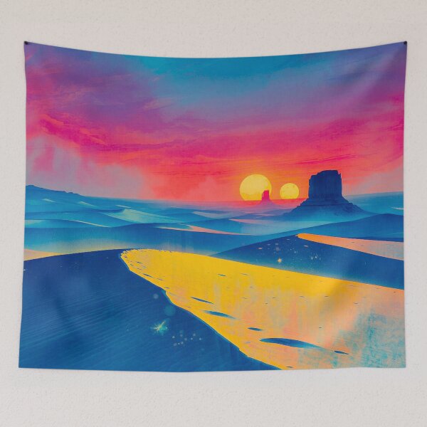 Item preview, Shifting Sands Alien Desert Watercolor Landscape designed and sold by Luminous Wilds.