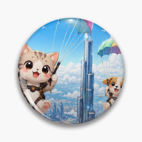Item preview, Sky Leap Adventure – Cat & Dog Cloud Dive designed and sold by QuirkNest Studio .
