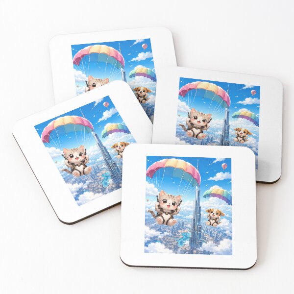 Item preview, Sky Leap Adventure – Cat & Dog Cloud Dive designed and sold by QuirkNest Studio .