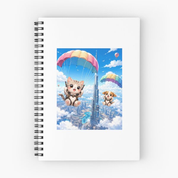 Item preview, Sky Leap Adventure – Cat & Dog Cloud Dive designed and sold by QuirkNest Studio .