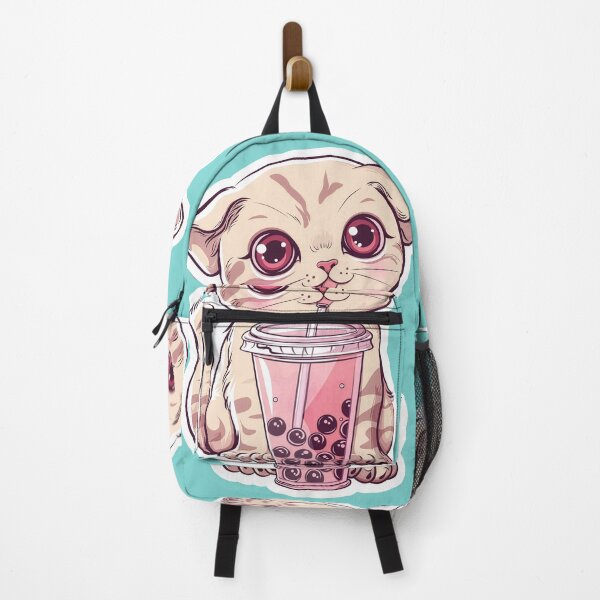 Item preview, Cute Kawaii Cat Drinking Boba Bubble Tea  designed and sold by Phongphut.
