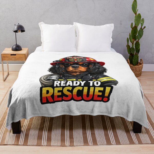 Item preview, Ready to Rescue Black and Tan Cavalier designed and sold by SpottyRainbow.