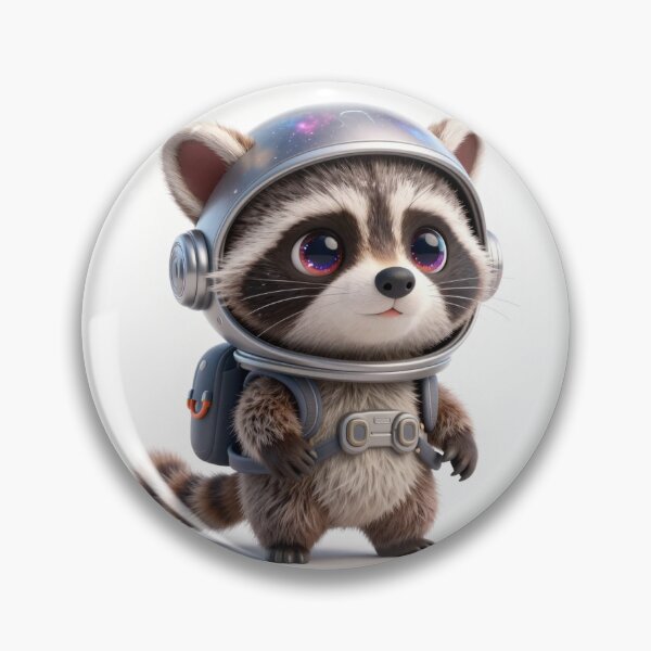 Item preview, Cute Realistic Space Raccoon Thief Astronaut - Adorable Galaxy Bandit Art designed and sold by MrArtist Shop.