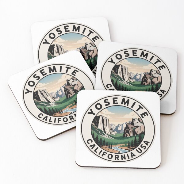 Item preview, Yosemite National Park California USA Vintage Travel Sticker - Retro Mountain Badge designed and sold by pod24.