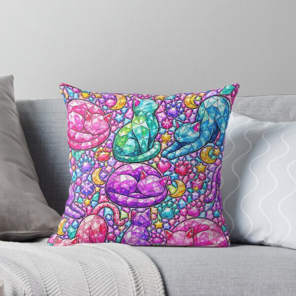 Item preview, Crystal Gem Cat Mosaic Magical Pattern  designed and sold by DjFreeq.