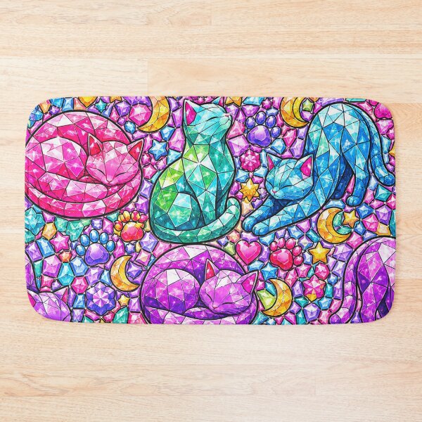 Item preview, Crystal Gem Cat Mosaic Magical Pattern  designed and sold by DjFreeq.