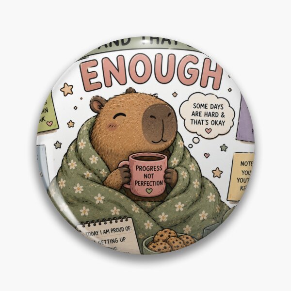 Item preview, Doing My Best Capybara Sticker | Self Love, Mental Health & Positive Affirmation designed and sold by GenZStickerHub1.