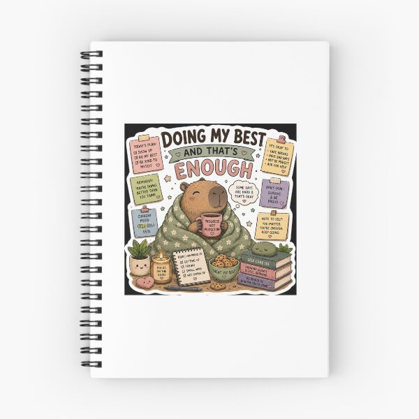 Item preview, Doing My Best Capybara Sticker | Self Love, Mental Health & Positive Affirmation designed and sold by GenZStickerHub1.